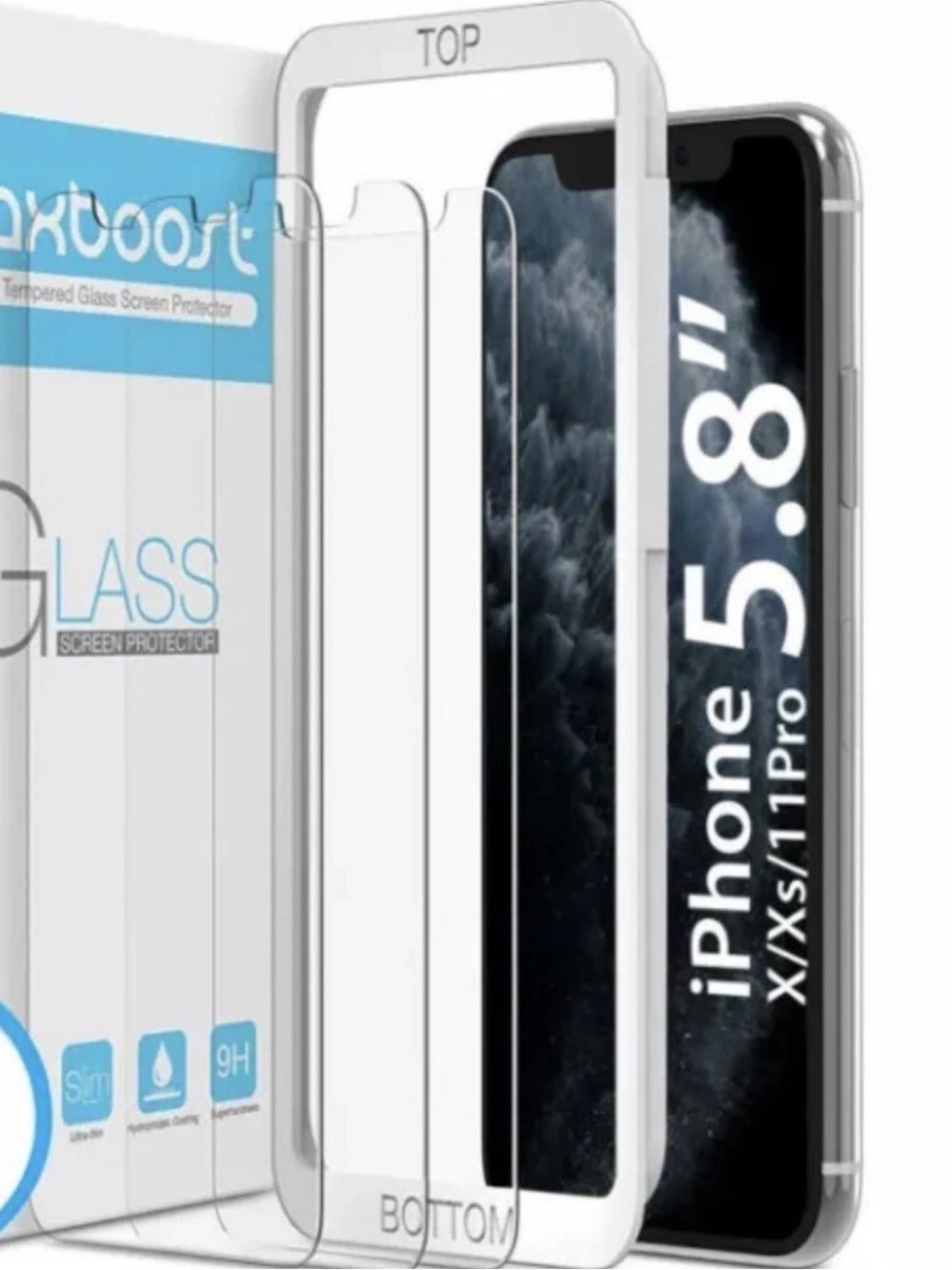 Max boost iPhone X screen protector st case 99% touch accurate 2 screens